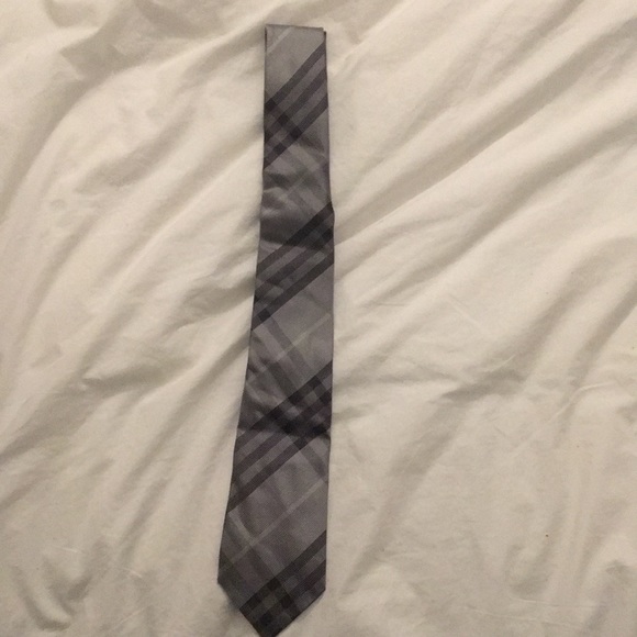 Men’s Burberry tie (gray & black) - Picture 1 of 4